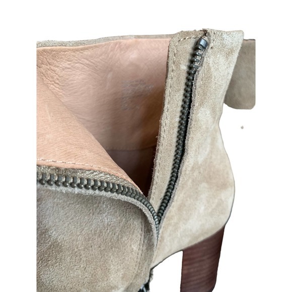 Madewell Mira side–seam zip up ankle boot in suede in walnut shell size 9.5 - Picture 6 of 6